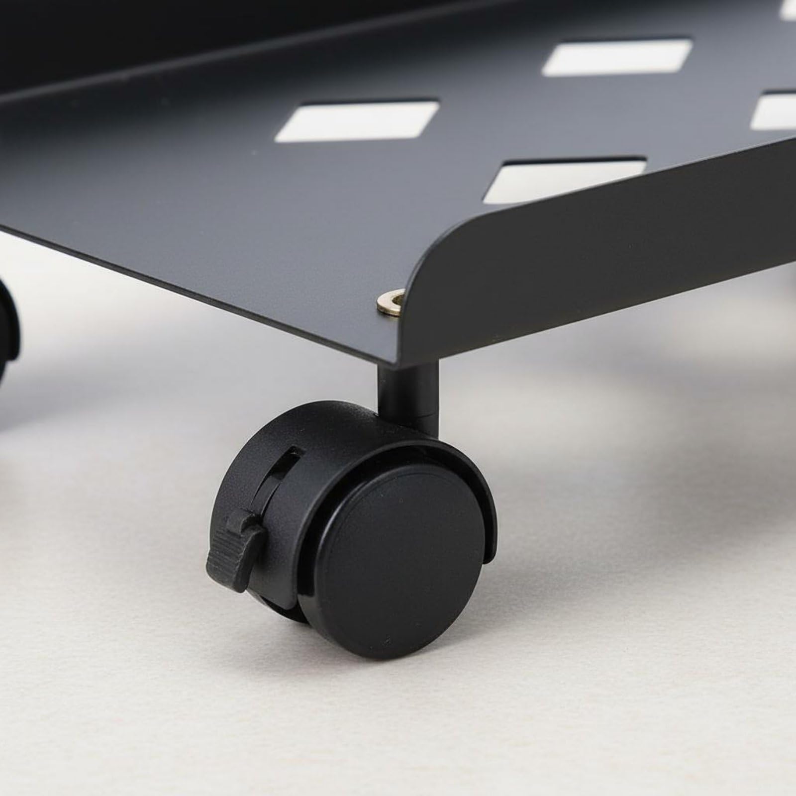 Soporte para Torre de Computadora con Carrito Ajustable Base Rodante de CPU y Porta Gabinete Acero al Carbono Resistente, Soporte De CPU Negro, 1.3mm De Grosor, Ajustable De 20-31cm