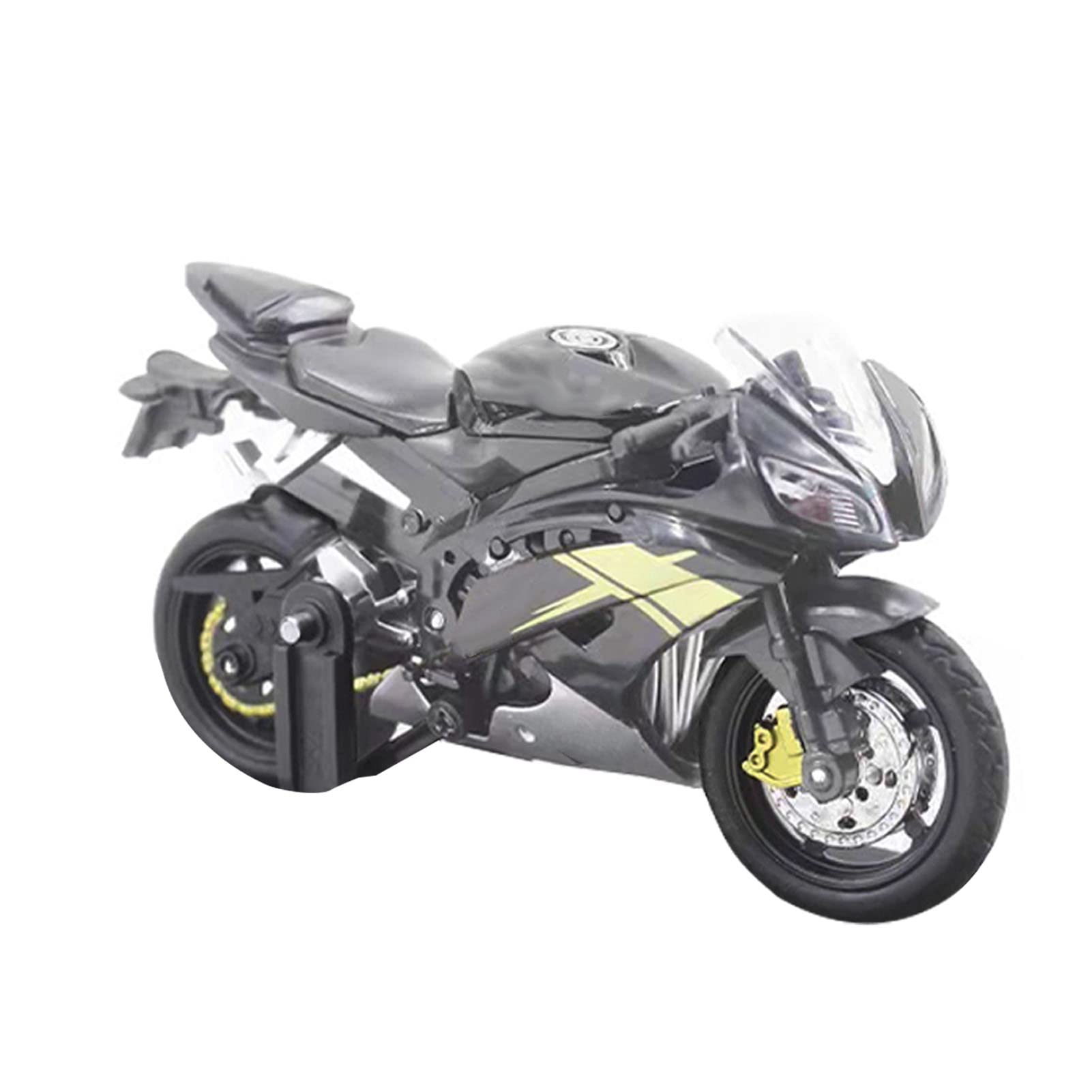 1:18 Motorcycle Toy Model Durable Alloy Motorcycle Toy for Educational Home Decoration, Portable Design for Kids, Black