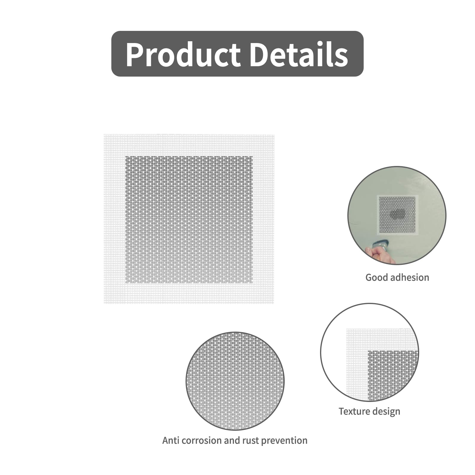 Toppe Autoadesive Per Pareti - Kit 10 Pezzi In Alluminio Per Riparare Cartongesso - Facili Da Applicare - Foto 2