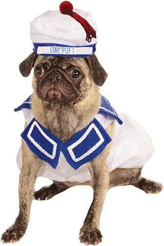 Disfraz para mascota de la colección de películas de Cazafantasmas, de Rubies Costume, M, Blanco