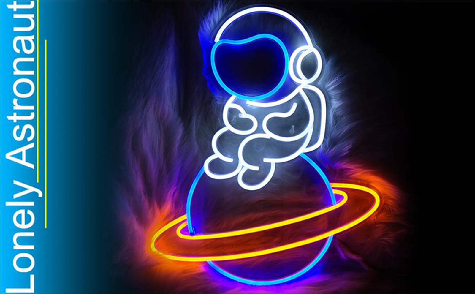 INGKE Insegna Neon Forma Pianeta insegna Luminosa Neon LED Forma Astronave insegna Neon Astronauta per Wall Room Art Bedroom Decor Lampada Neon Kid Luce Notturna Regalo Ragazzi,A