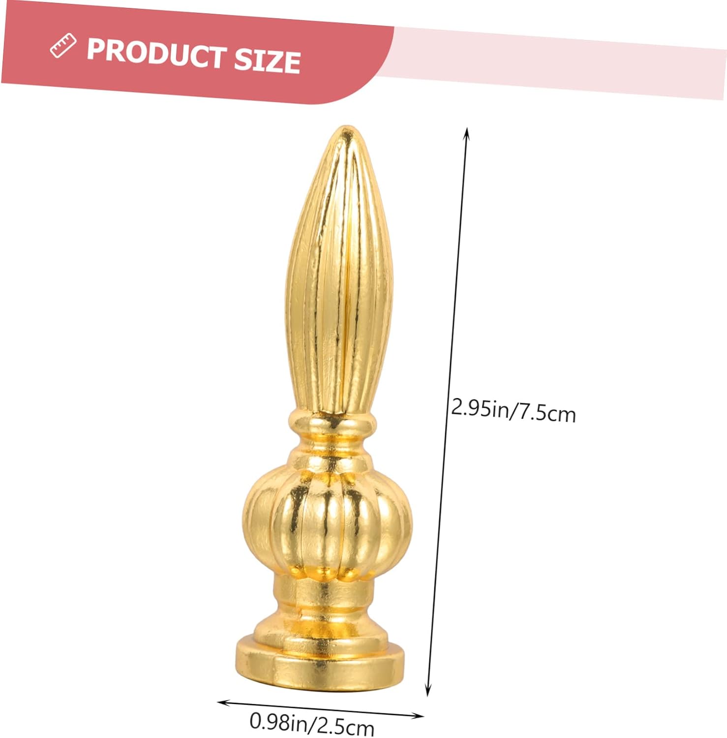 4Pcs Elegant Metal Lamp Finials Knobs for Table and Floor Lamps Decorative Replacement Parts for Antique and Modern Lamps for Living Room Study and Bedroom Decor