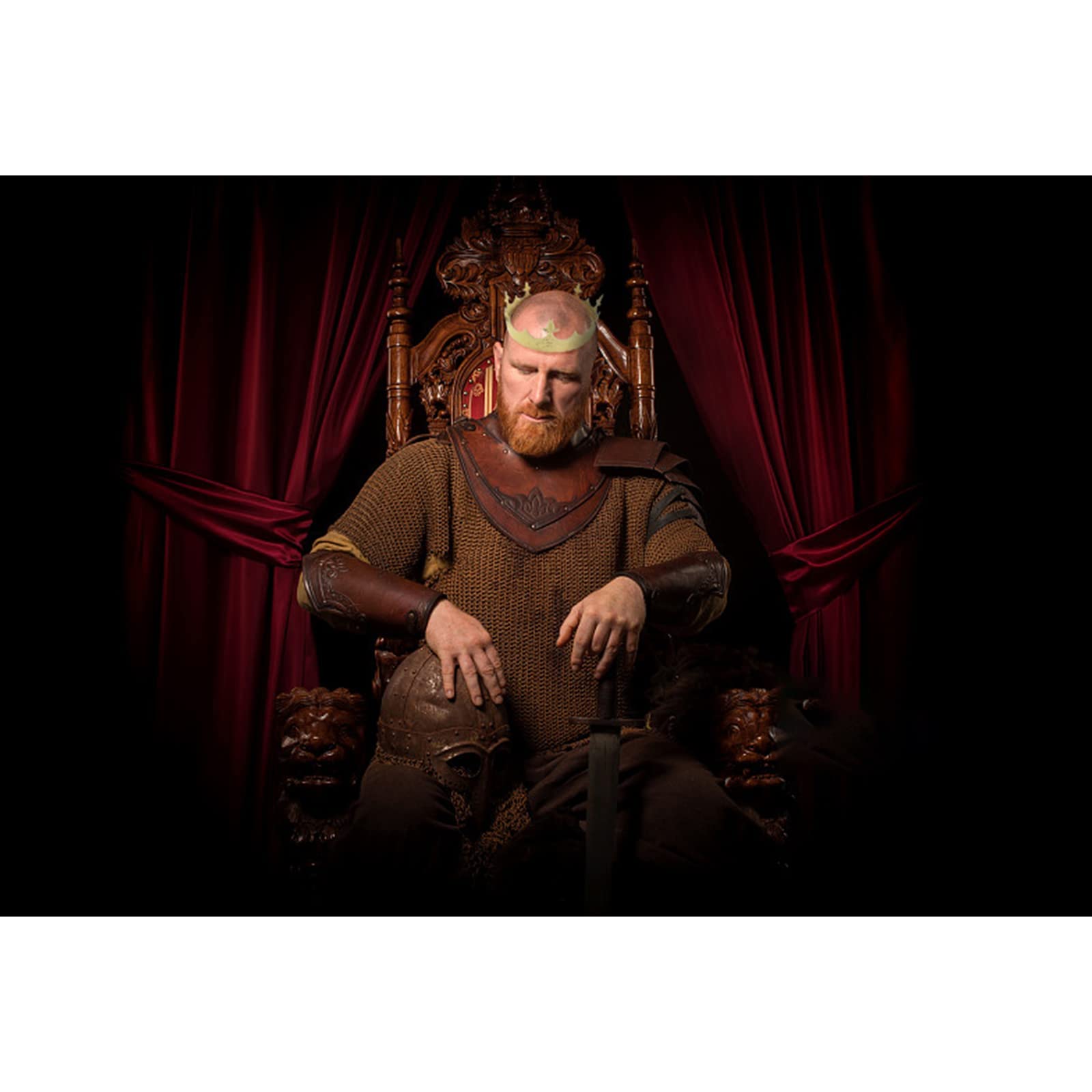 USonline911 Premium Men's Antique Gold King Crown for Prom Party Decorations