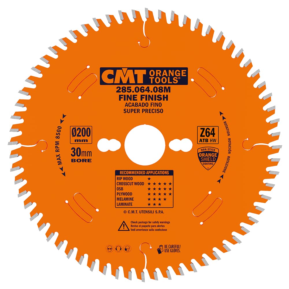 Lame Circulaire 200X3.2X30 Z=64 denture alternée bois et panneaux