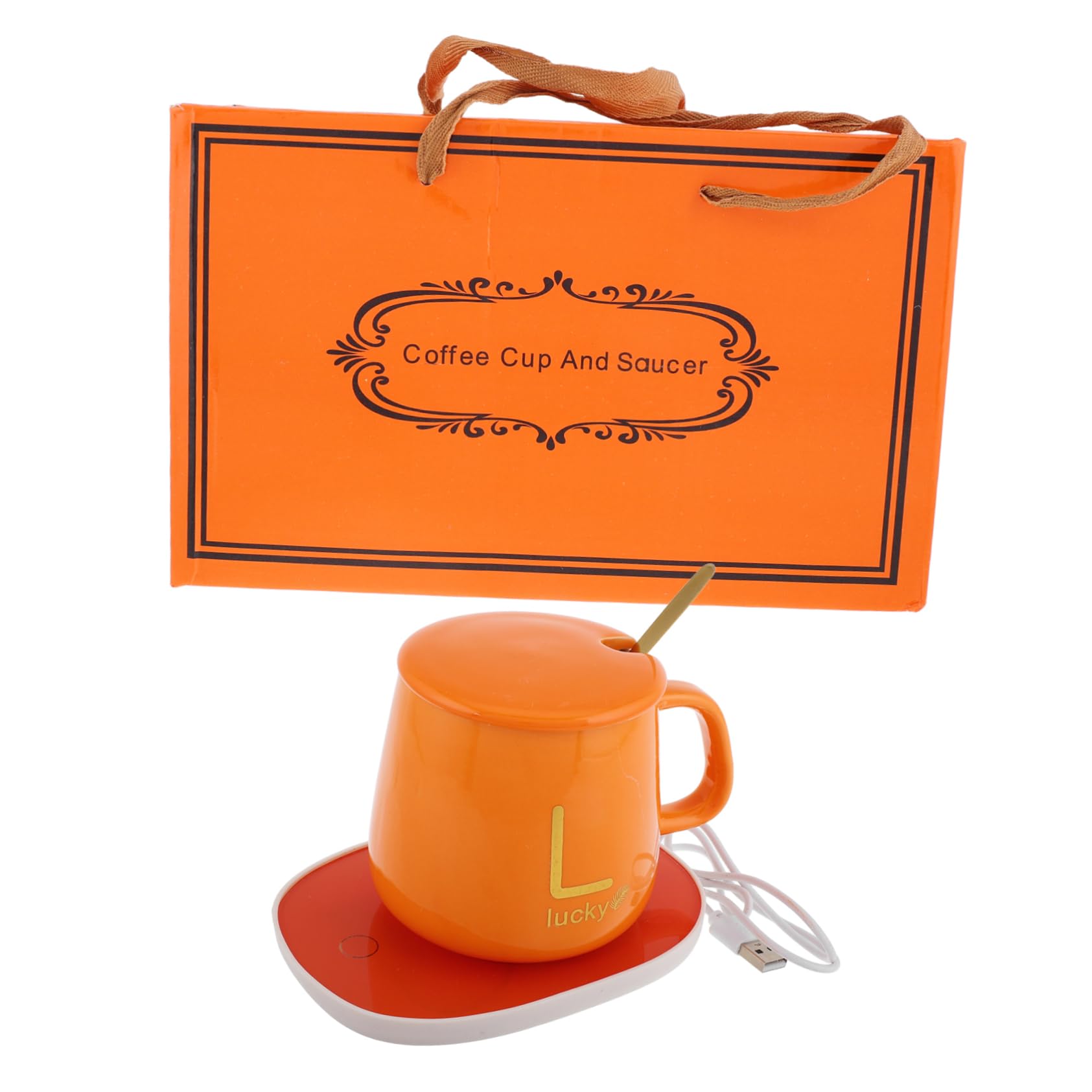 LABRIMP Taza Termo Juego de Tazas de Calentador de Oficina para Uso Hogar y Oficina con Tapa y Cuchara