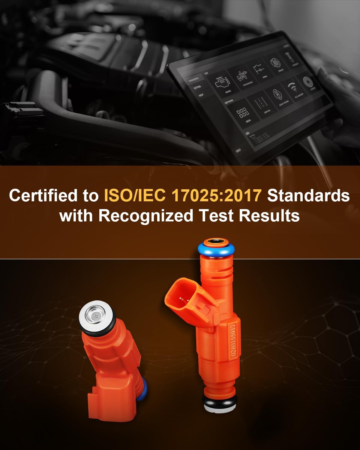 0280155917 Fuel Injectors For:-Ford Crown Victoria 2003-2004, For:-Mercury Grand Marquis 2003-2004, For:-Lincoln Town Car 2003-2004 4.6L V8 High Performance Fuel Injectors Set of 8