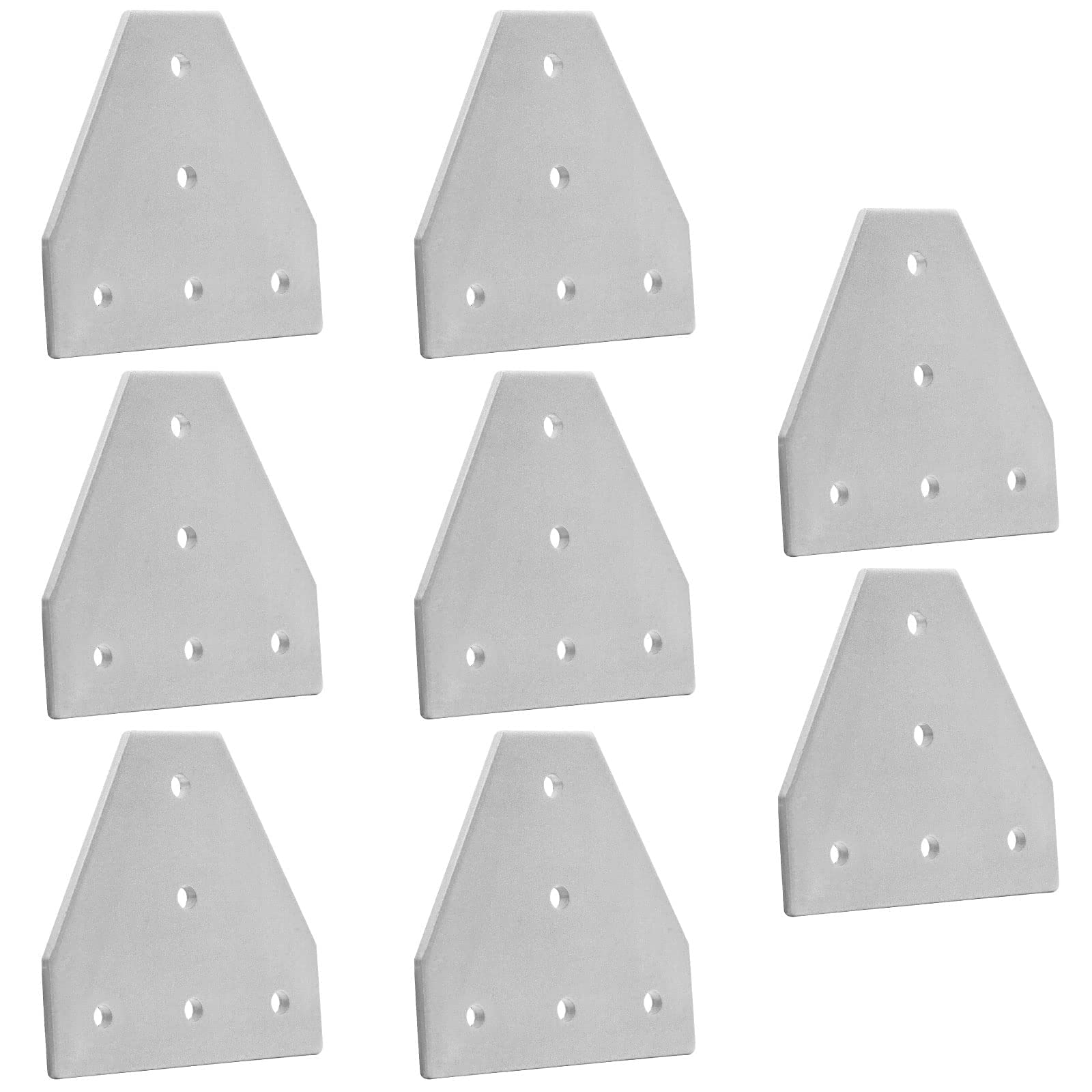 Lot De 8 Raccords En L Pour Profilés Aluminium 20x20mm - Avec Écrous Et Vis M5 - Pour Imprimante 3D Et Machines DIY
