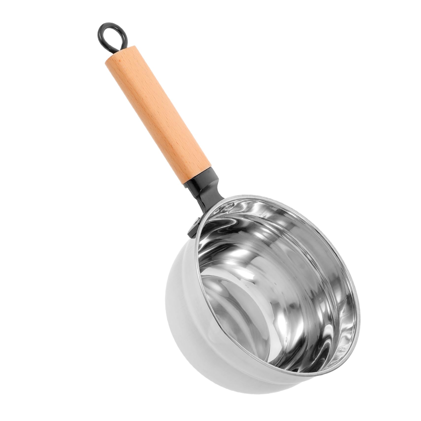 Louche Cuisine en Acier Inoxydable Manche en Bois, Ustensile Multifonctionnel et Finition Soignée pour Usage Domestique et Professionnel
