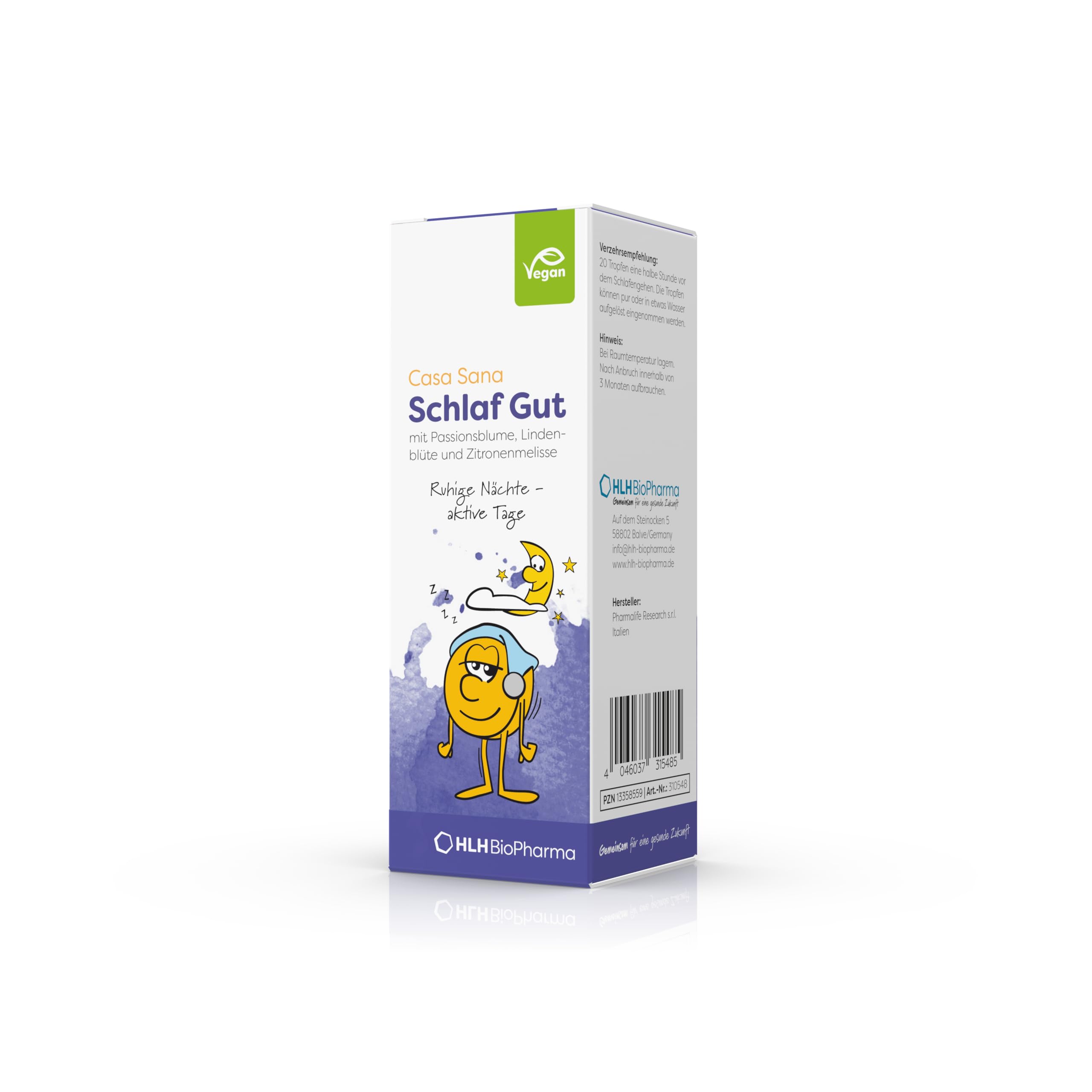 Casa Sana Schlaf Gut – Tropfen, 30 ml, pflanzliches Nahrungsergänzungsmittel (ab 6 Monaten), ohne Melatonin