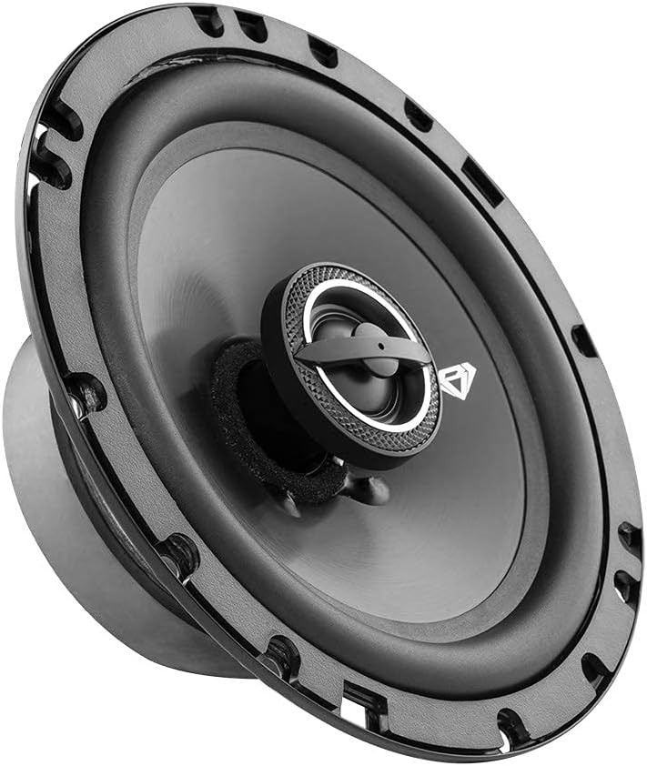 BLACK DIAMOND DIA-65.2 6.5" 2-Way Coaxial Car Speakers – 60W RMS / 120W Max, 4-Ohm, IMPP Cone with Rubber Surround, Removable Grill, High Clarity Tweeters, Front & Rear Door Replacement