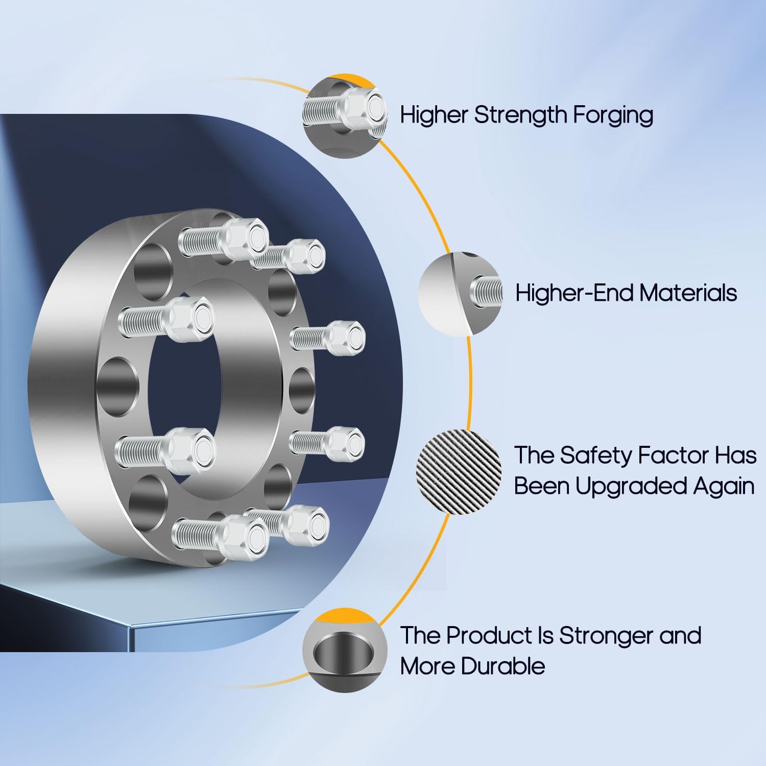 OCPTY 4PCS 2" Wheel Spacers 8x170 to 8x170 Wheel Adapters 14x2 Studs 125mm Center fit for 2000-2002 for Ford for Excursion / 1999-2009 for Ford for F-250/1999-2016 for Ford for F-250 Super Dut