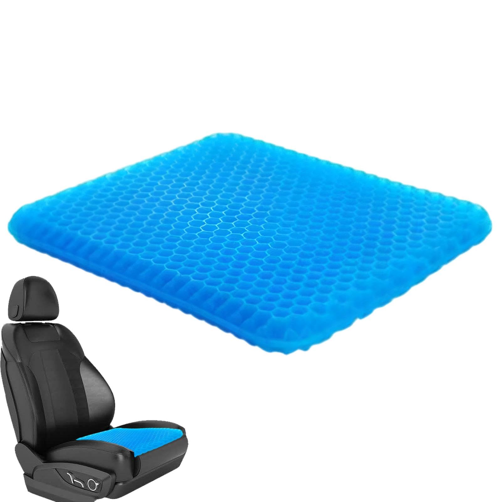 Gel Seat Cushion, Thick Breathable Car Seat Cushion, Cool Honeycomb Gel Seat Cushion For Relax Back, Wheelchair Seat Cushion, Gel Chair Pad For Long Sit, Cool Gel Cushion For Car, Offices (23*33*2cm)