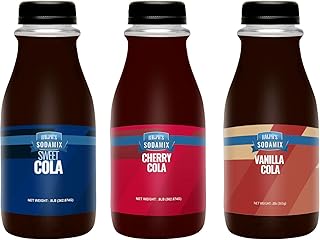 Ralph's 3 Pack Sparkling Water Soda Maker Cane Sugar Flavoring Syrup | Sweet Cola | Cherry Cola | Vanilla Cola | Three 12o...