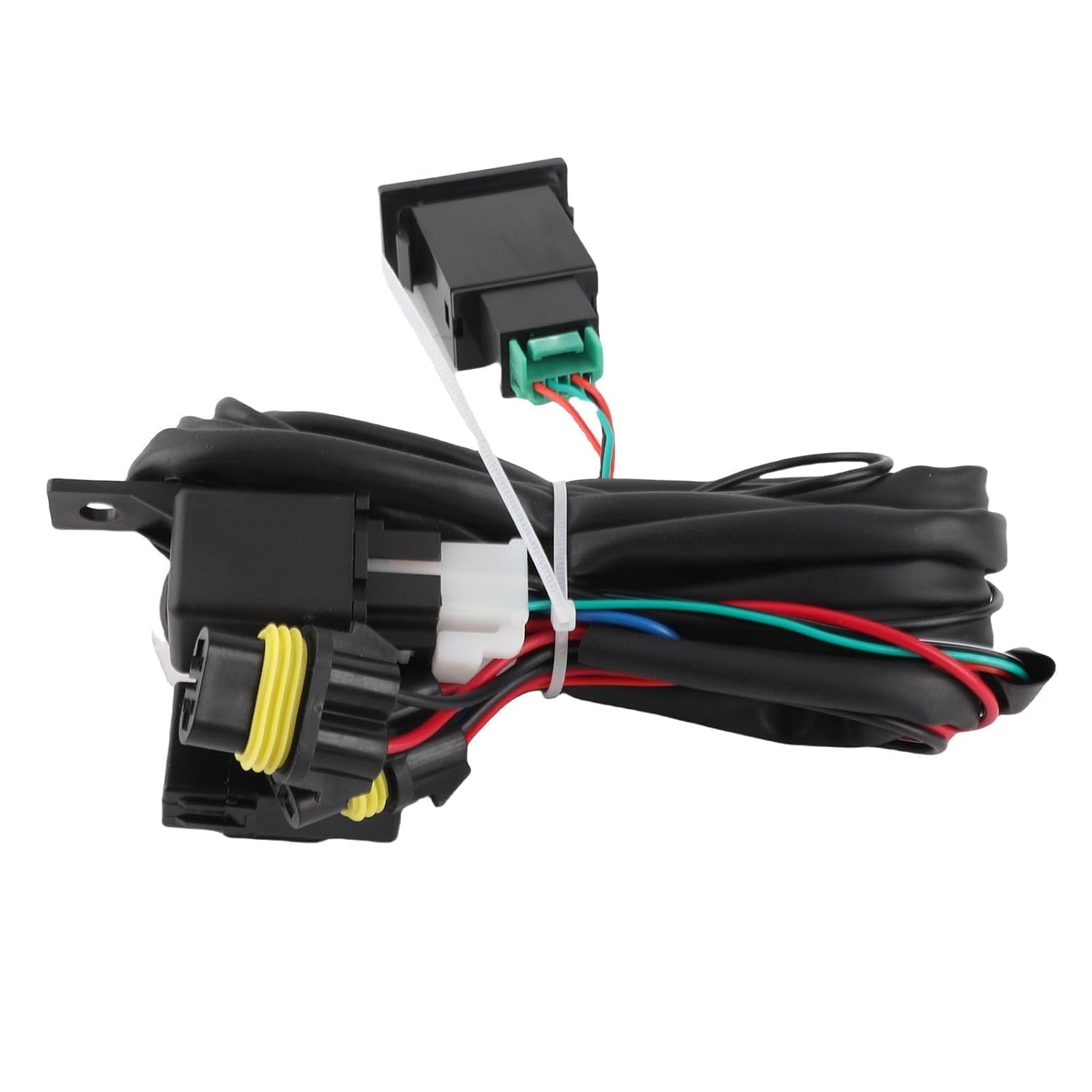 Fog Light Switch Wiring Kit, 12V Universal Car LED Fog Light On/Off Switch Wiring Harness Relay Kit