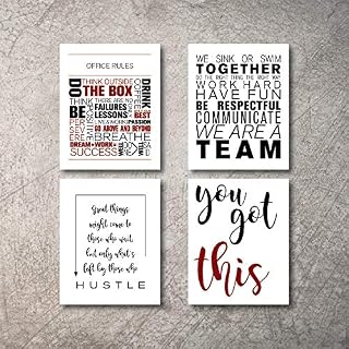 Motivational Office Wall Decor Art Prints Inspirational Quote posters for office Decorations Artwork