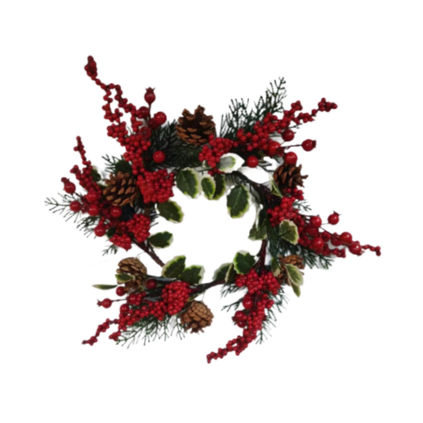 CALANDIS® Christmas Candle Ring Home Decor Christmas Decoration for Living Room Indoor Style A | Wreaths, Garlands & Plants | Christmas & Winter | Holiday & Seasonal Dacor-image-31
