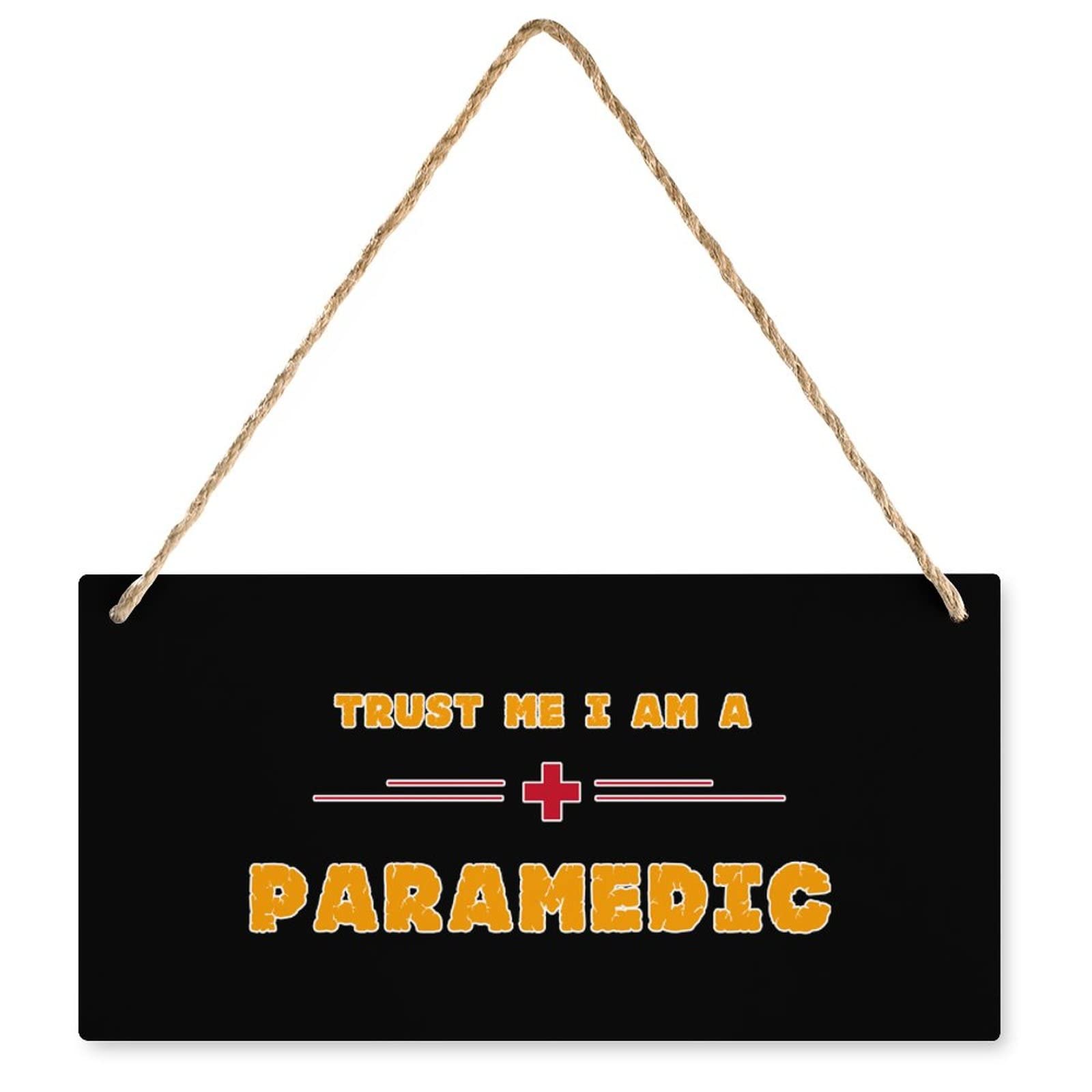 Panneau en bois Paramedic cadeau ideal plaque decorative avec cordes