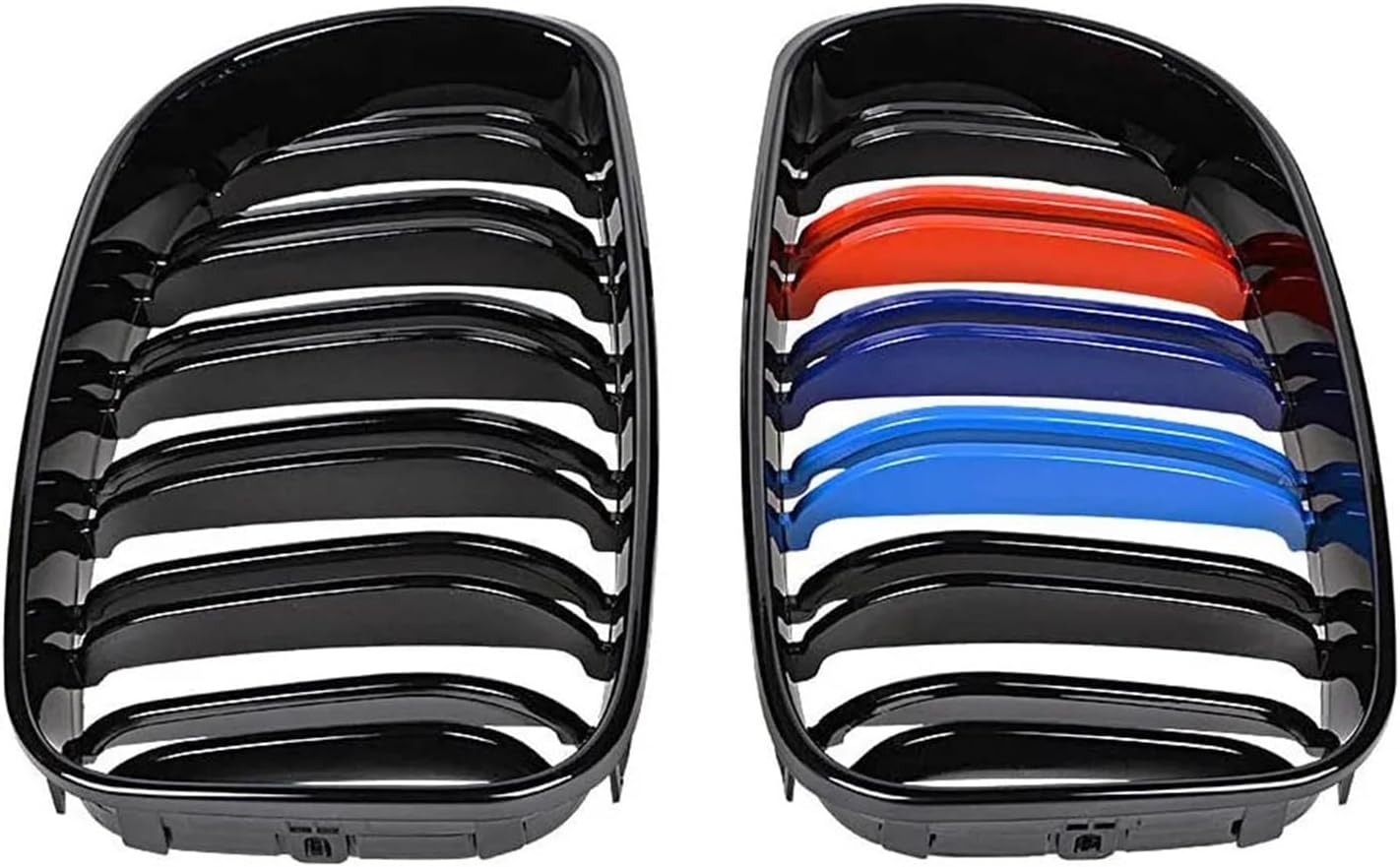 Engine intake grille Glossy Black M-Color Front Hood Kidney Grille Grill For bmws E81 E82 E87 E88 128i 135i 2007-2011 Double Line Front Bumper Grills