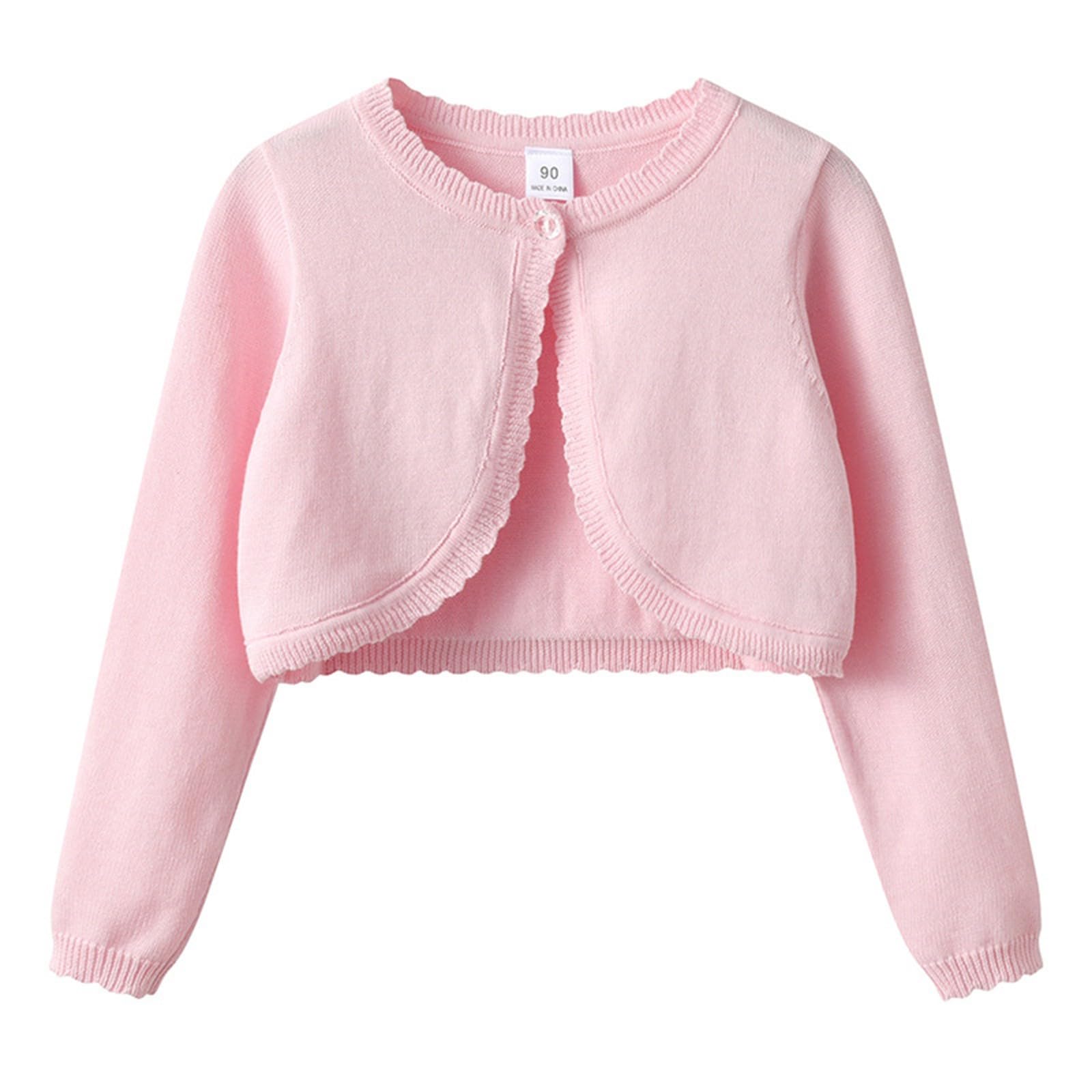 Chaqueta de punto ligera para niña, chaqueta corta de entretiempo para primavera y otoño