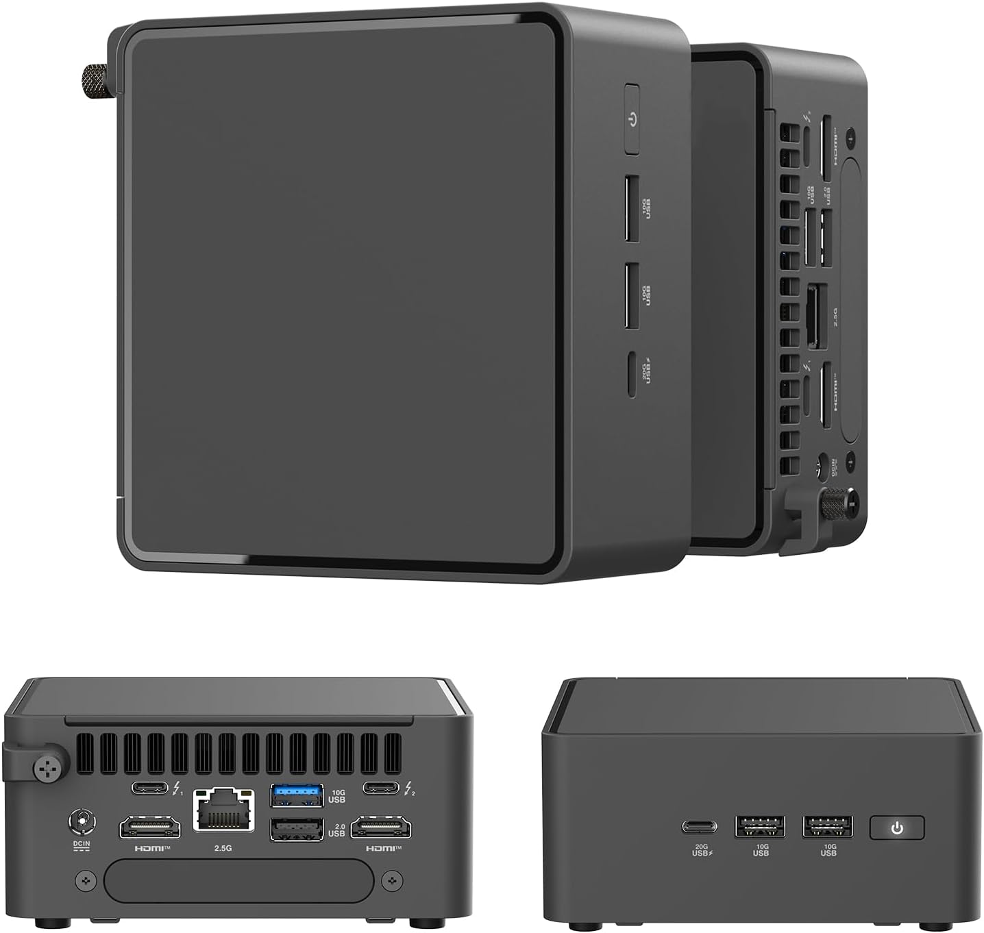 NUC 15 Pro Thick Mini PC | Core Ultra 5 225H 14-Core | 64W TDP | DDR5-6400 96GB Max | PCIe 5.0 SSD | Wi-Fi 7 | Dual Thunderbolt 4 | MIL-STD-810H(96GB RAM，1TB SSD)
