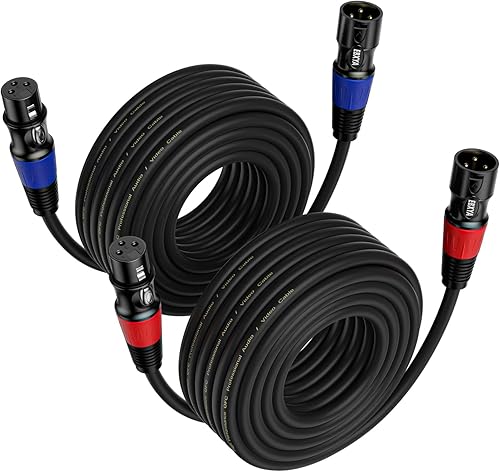 Miniatura 10 de EBXYA XLR Cables 1.5 pies 6 Pack – XLR macho a hembra 3 pines cable de micrófono equilibrado