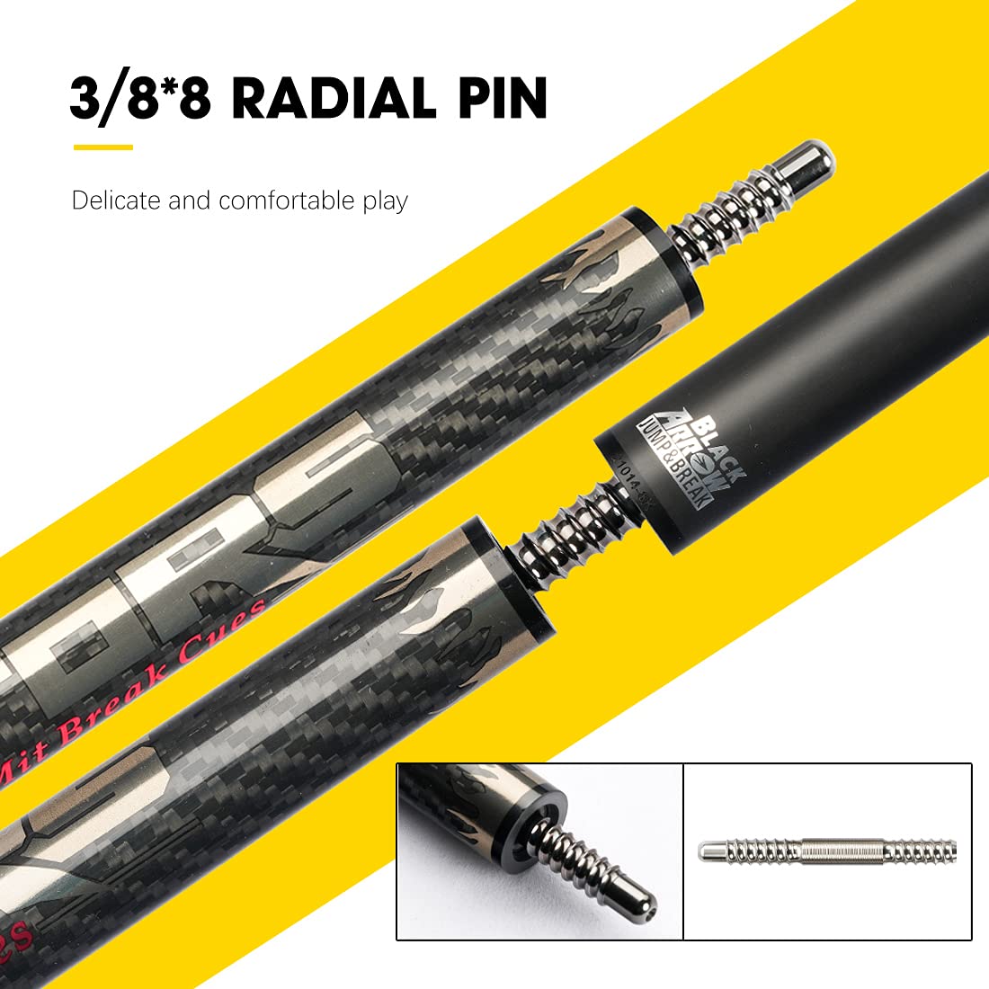 Amazon.co.jp: KONLLEN MIT ビリヤードブレークキュー カーボン