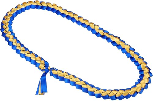 Miniatura 3 de PATIKIL Leis de graduación de 47 pulgadas, 1 cinta de graduación Leis para dinero de graduación, clase Leis, color brillante, bricolaje para