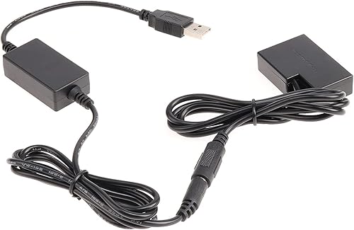 Miniatura 3 de FocusFoto Acoplador de CC de batería ficticia LP-E17 DR-E18 decodificada completa + cable adaptador de fuente de alimentación USB para cámara Canon