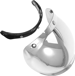 FOYTOKI Capacete De Motocicleta Espelho Viseira De Capacete Escudo De Bolha De Motocicleta Escudo De Capacete De Motocicleta Capacete De Ciclismo Capacetes De Ciclo Motor Capacete De