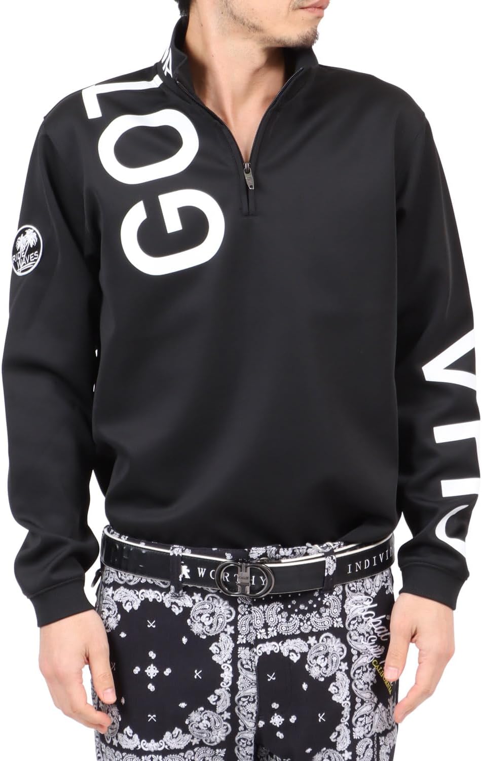 ガッチャ ゴルフウェア Lサイズ 長袖 黒 GG 白 ガッチャ ゴルフウェア Lサイズ 長袖 黒 GG 白 GOTCHA GOLF ガッチャ