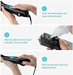 Professional Salon Steam Hair Straightener, Nano Titanium Ceramic Steam Flat Iron with Removable Comb+Digital LCD+5 Level Adjustable Temperature+Auto Temperature Lock (White)