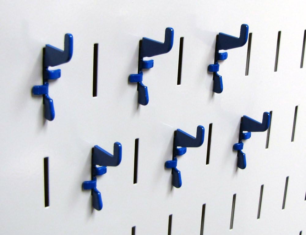 Wall Control Standard Slotted Hook Pack - Slotted Metal Pegboard Hooks Pegboard and Slotted Tool Board - Black