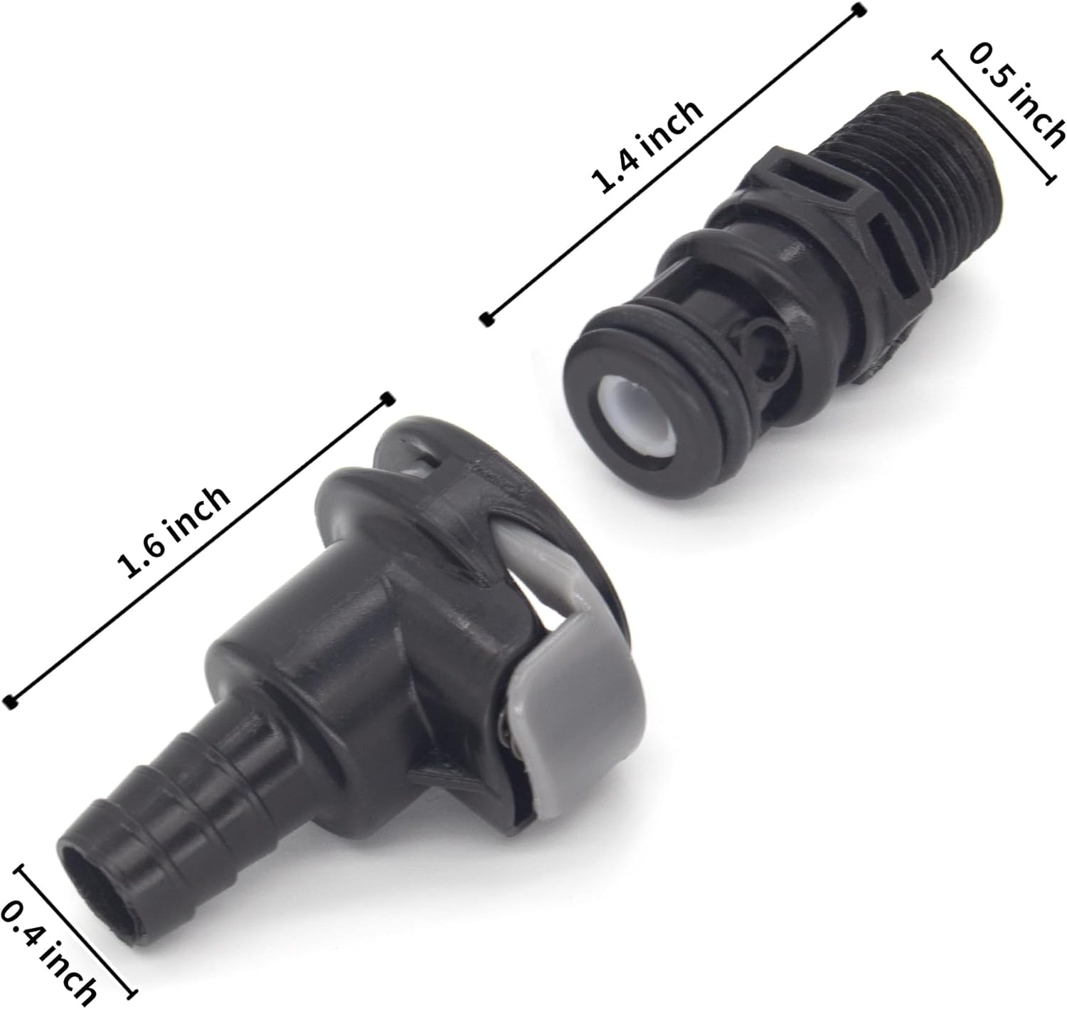 8838US6 Marine Universal Male Female Sprayless Connector for Boat Fuel Gas Tank