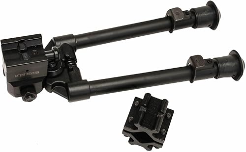 NcSTAR Bípode con montaje de liberación rápida Weaver Adaptador de barril universal incluidopatas con muescas, negro