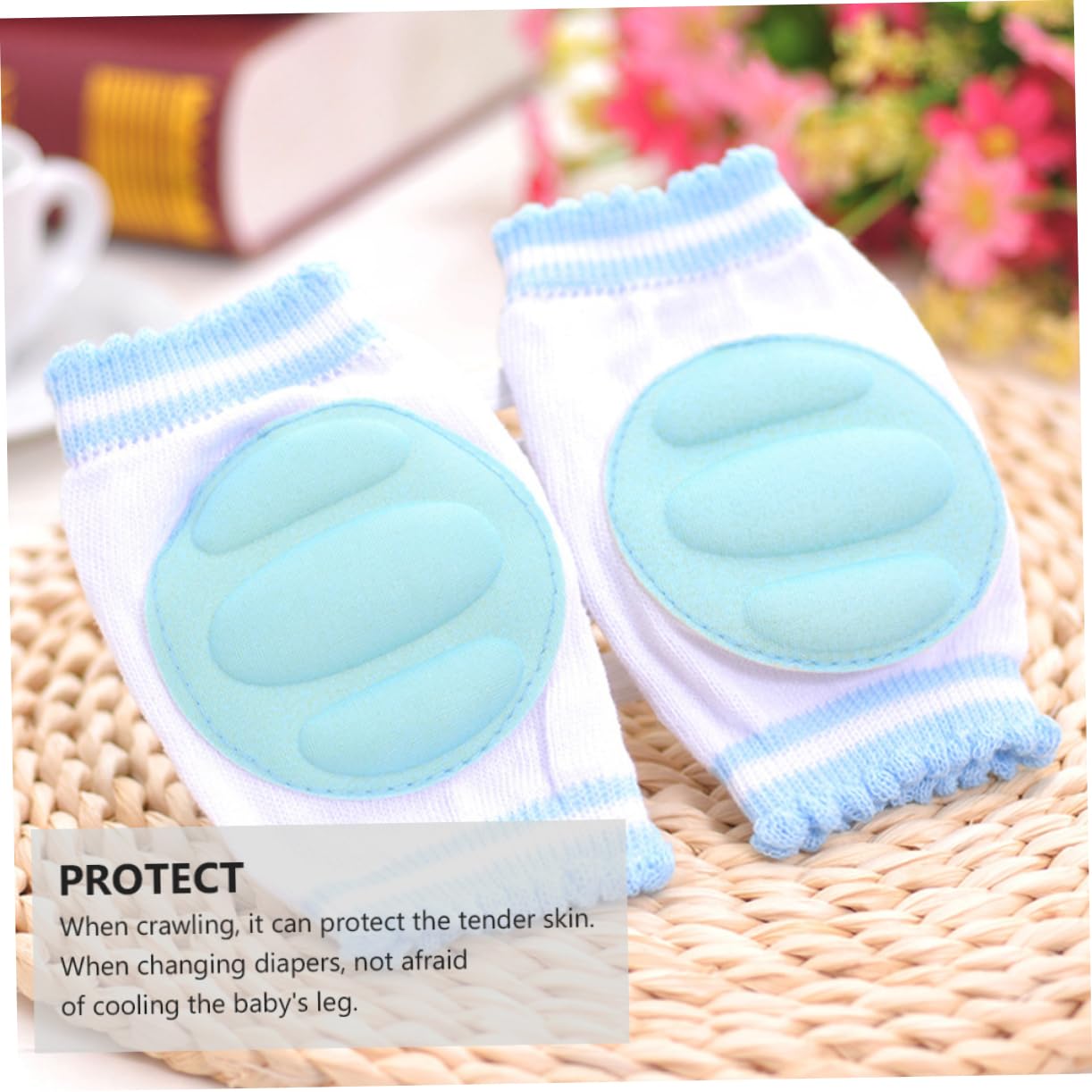 WOFASHPURET 3 Sets 4 Pairs Breathable Baby Toddler Kneepads Protect Calves from Chafing Warmth for Environments Diaper Changing Sleep Easy to Wear Multi-use