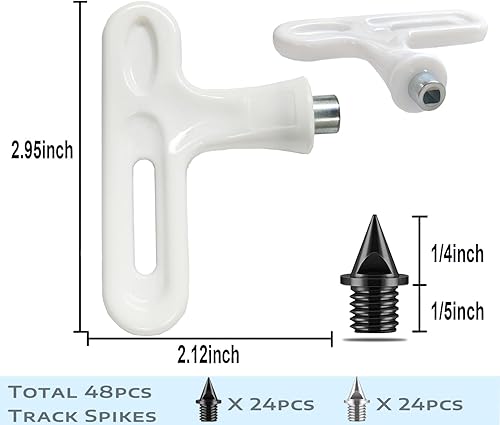 Miniatura 22 de Los picos de pista están hechos de acero y en forma de pirámide de 1/4 pulgadas, son un repuesto de pinchos desgastados para Sprint, Cross Country