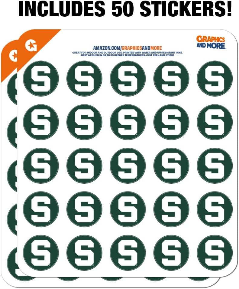 Michigan State Block S 1" Planner Calendar Scrapbooking Crafting Clear Stickers - Image 3