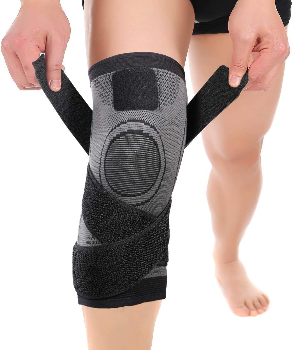 Knee Sleeve, Knee Pads Compression Fit Support -for Joint Pain and Arthritis Relief, Improved Circulation Compression - Wear Anywhere - Single (S, Black)