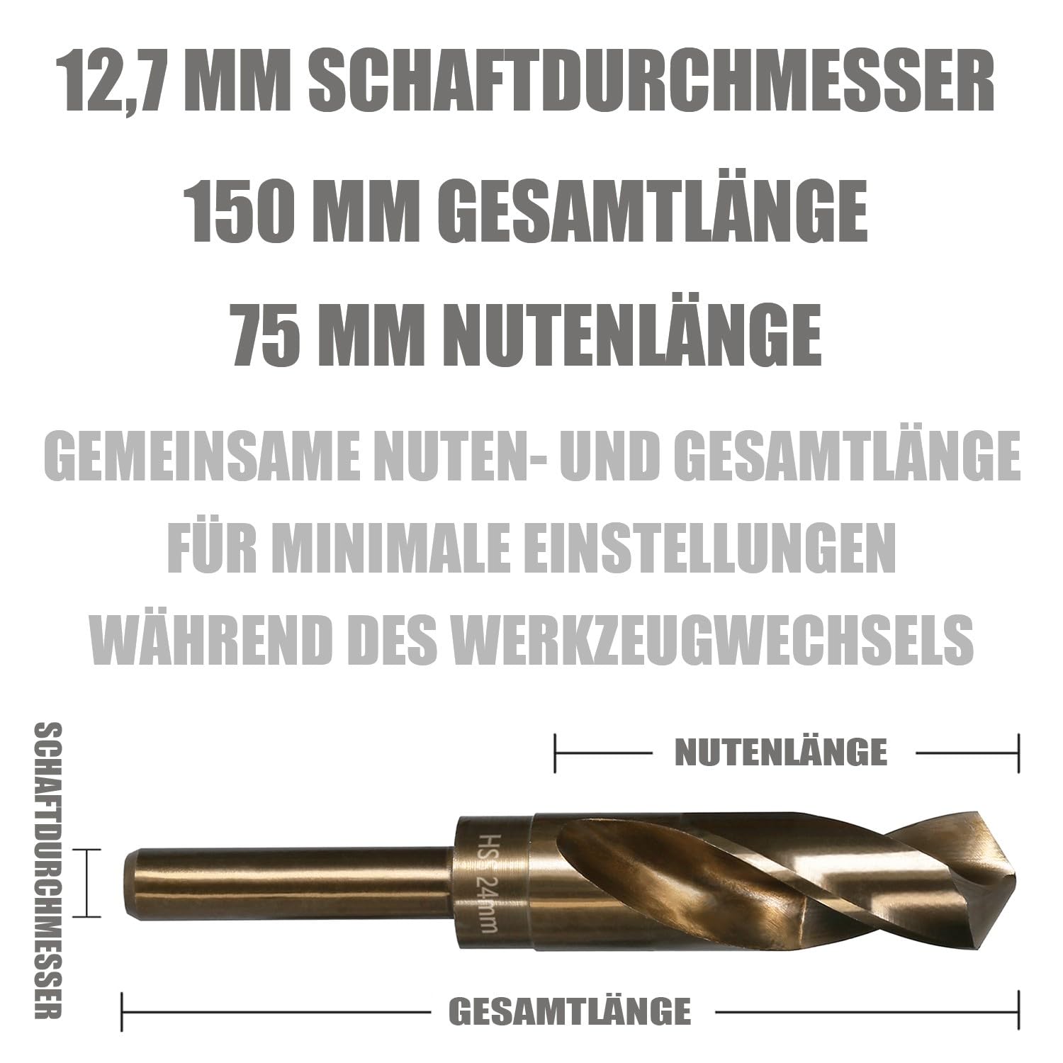 Foret Mèche Foret Hélicoïdal à Revêtement De Nitrure à Tige