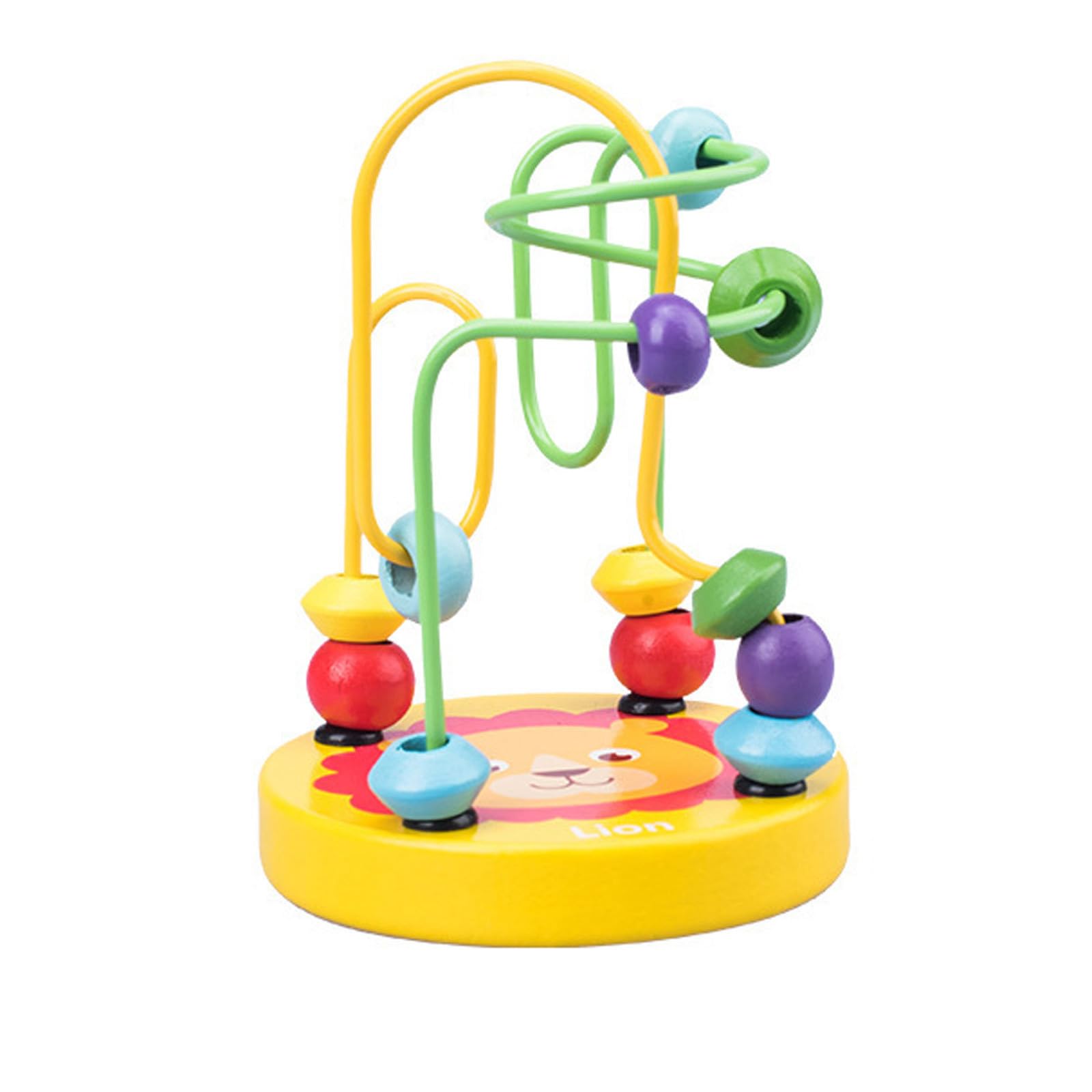 Wooden Bead Maze Roller Educational Developmental For Preschool Activity For (A, 9x9x12cm)