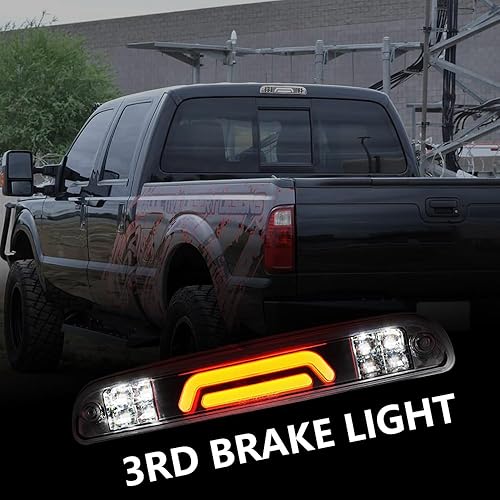 Miniatura 6 de GRAND ORANGE Tercera luz de freno LED compatible con Ford F250 F350 F450 F550 SD 1999-2016 lámpara de carga trasera súper resistente, luz de freno