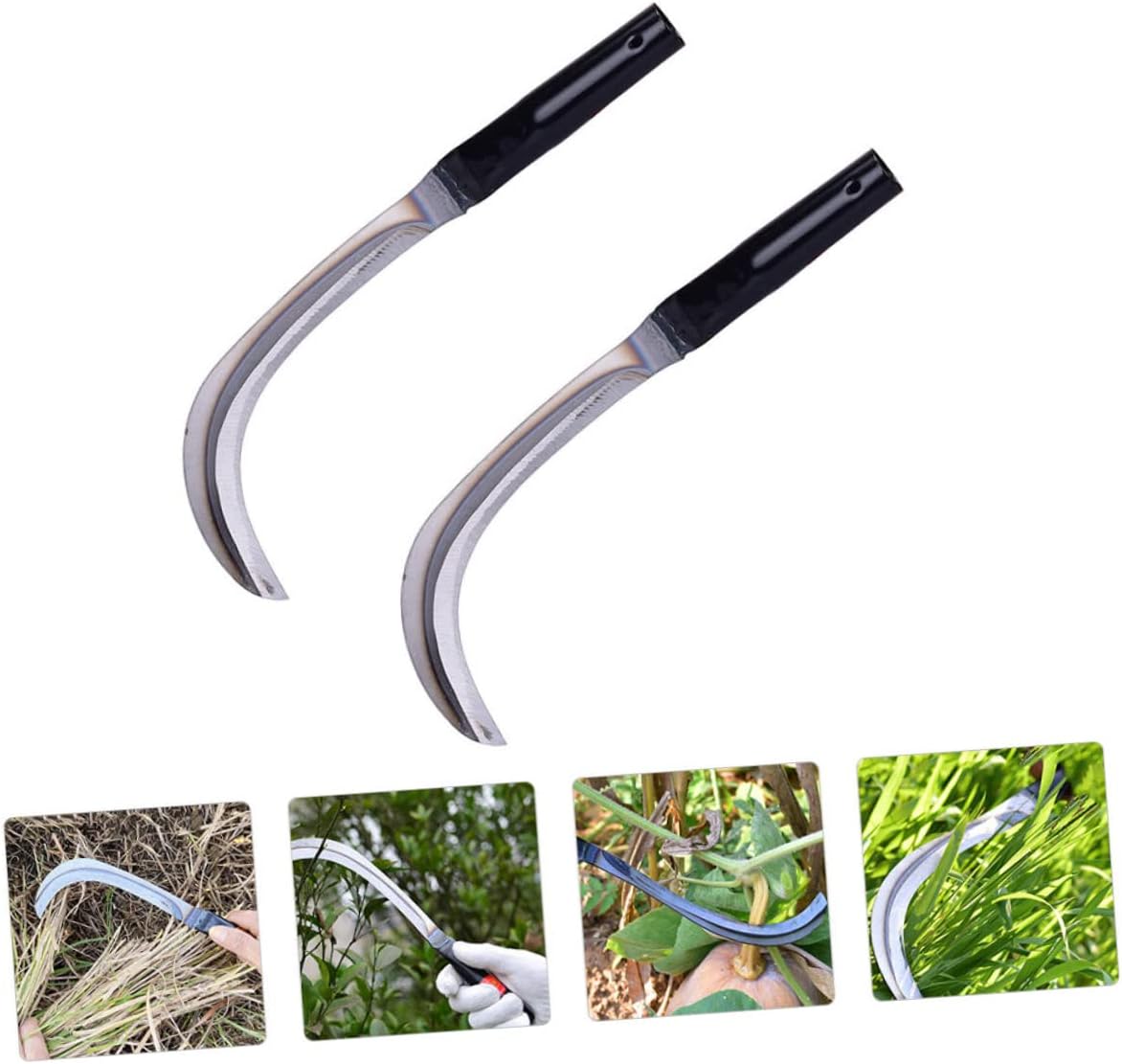 POPETPOP Agricultural Rustproof Reaping Gardening Supply Weeding Reaping Hook Gardening Mowing Harvest Steel