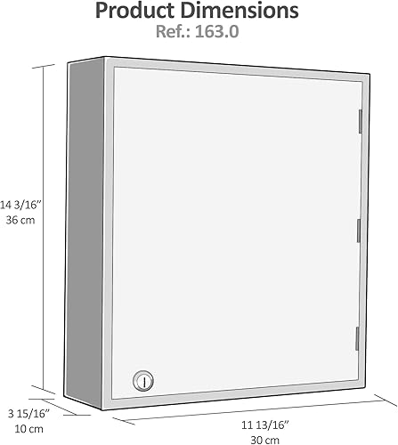 Miniatura 2 de Acrimet Armario de 96 llaves con cerradura, organizador de llaves de madera para montaje en pared, caja de almacenamiento de llaves de seguridad (96