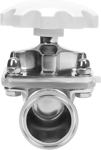 Vista 14 de DERNORD Válvula de diafragma sanitaria Sello de silicona Acero inoxidable 316L, 1.5 "Válvula de triple abrazadera (tubo de 3/4 pulgadas OD)