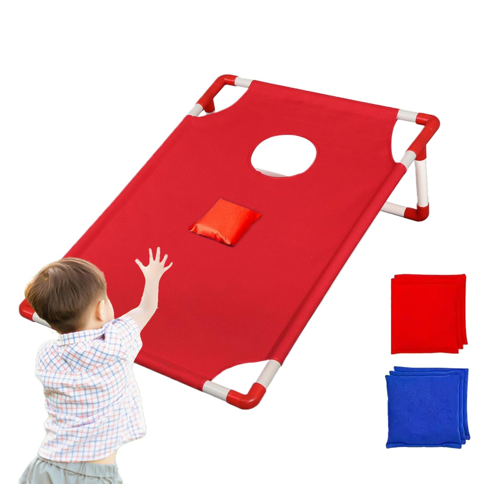 Jeu De Cornhole,Set De Jeu Léger Cornhole | Jeu Portable Gain De Place avec Sac De Rangement pour Jardin Camping Plage Intérieur Extérieur