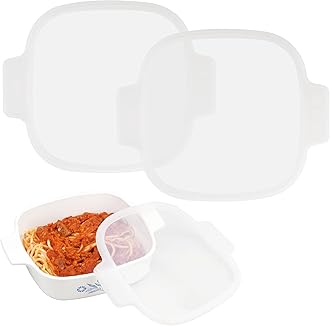 2PCs Silicone Lids for Corningware A-1-B | A-1.5-B Glass Dish, Bowl Cover for Corningware Stovetop, Dishwasher Freezer Safe (Container NOT Included)