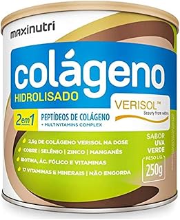 Colágeno Hidrolisado 2 em 1 Verisol (250G) - Sabor Uva Verde, Maxinutri
