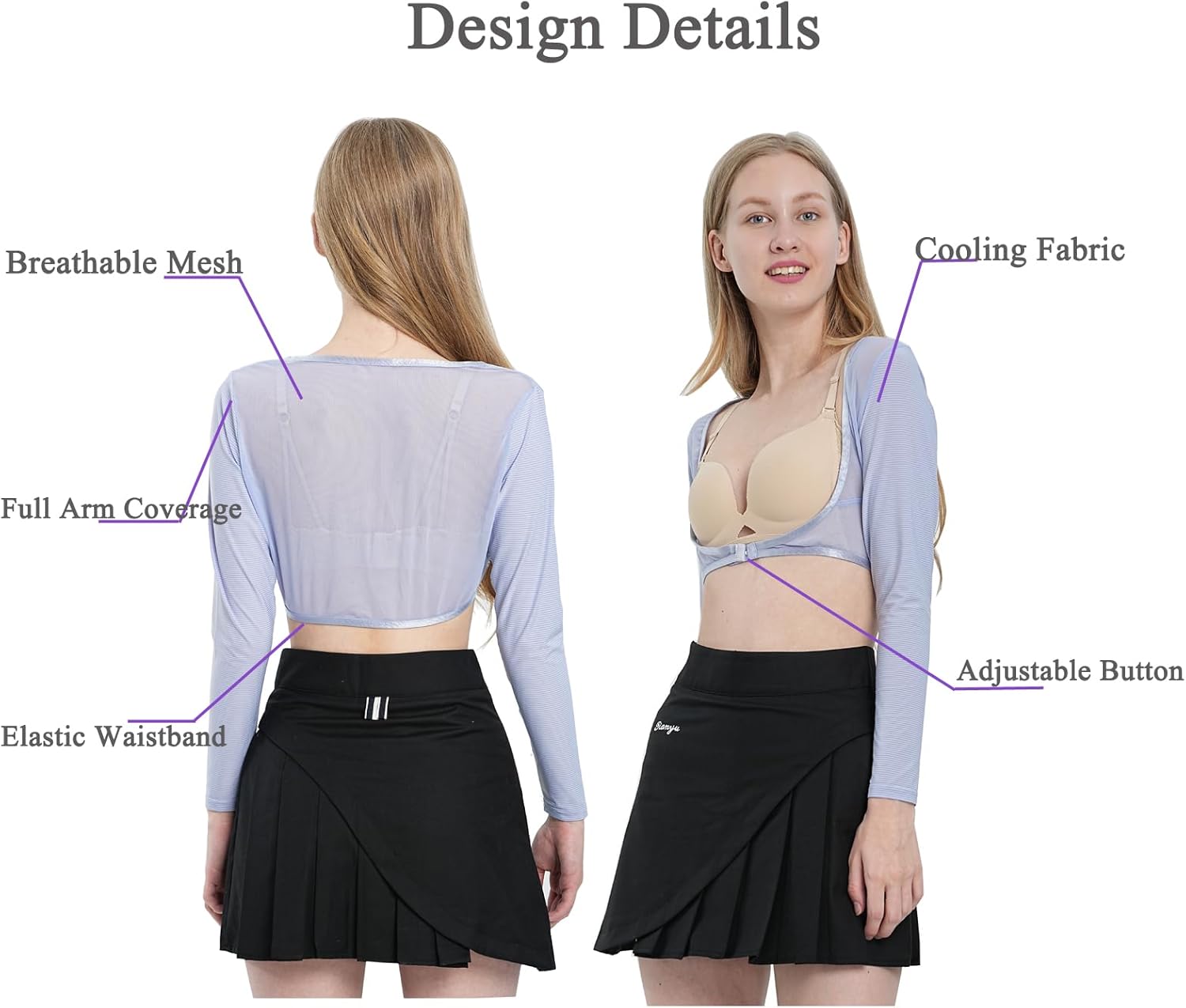 Women's Golf Sleeves Cooling Shawl for Riding,Golfing,Driving Outdoor Sports Arm Sleeves - Image 2