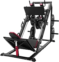 Vista 8 de GMWD Leg Press Hack Squat Machine, Leg Exercise Machine with Linear Bearing, Lower Body Special Leg Machine with Weight Storage for Quads