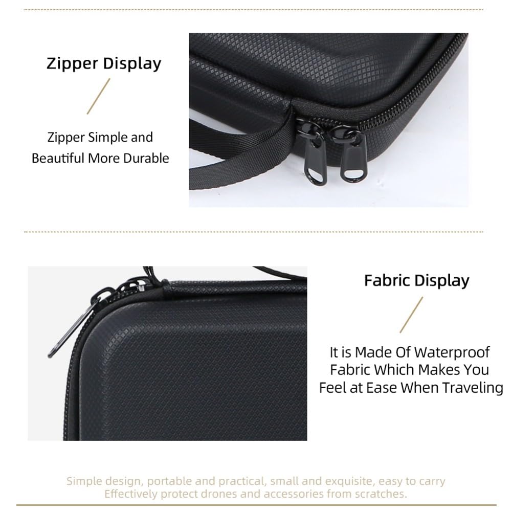 Funda de transporte portátil de piel sintética para Osmo Action 6, para bolsa de almacenamiento compacta de viaje, accesorios de cámara, color negro y gris